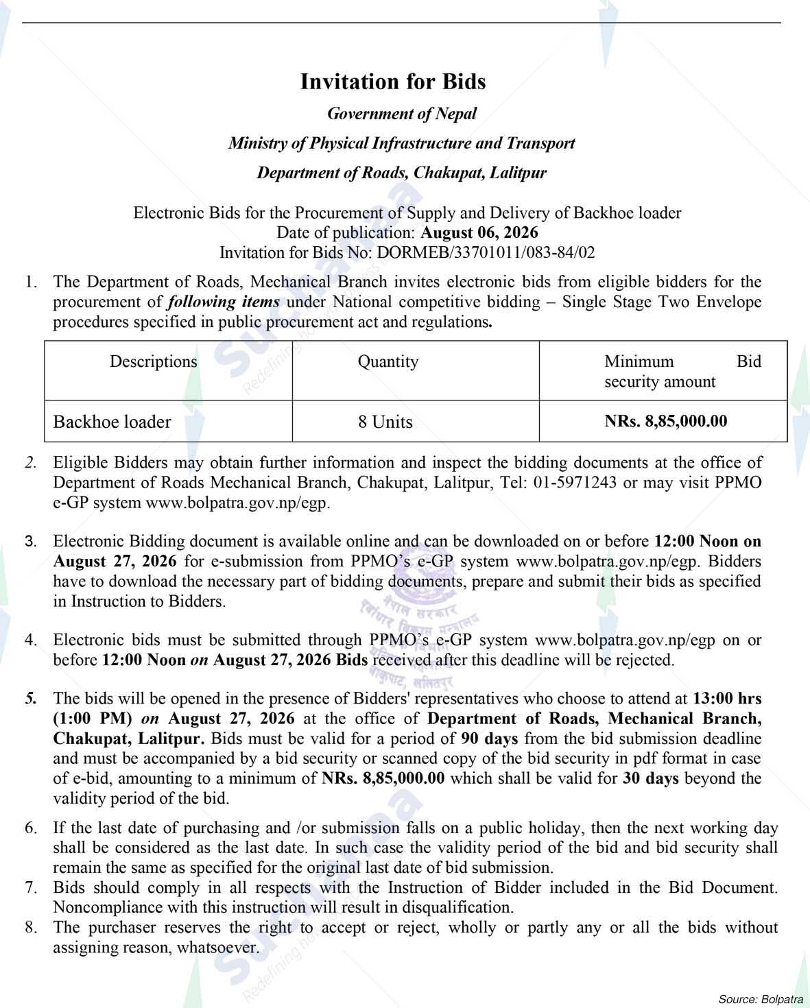 Department of Roads, Chakupat, Lalitpur