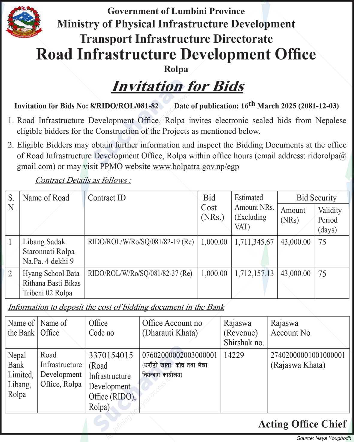 Road Infrastructure Development Office