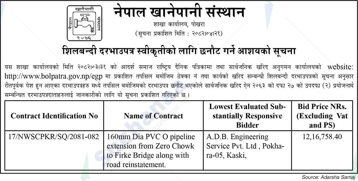 Nepal Water Supply Corporation (NSC)