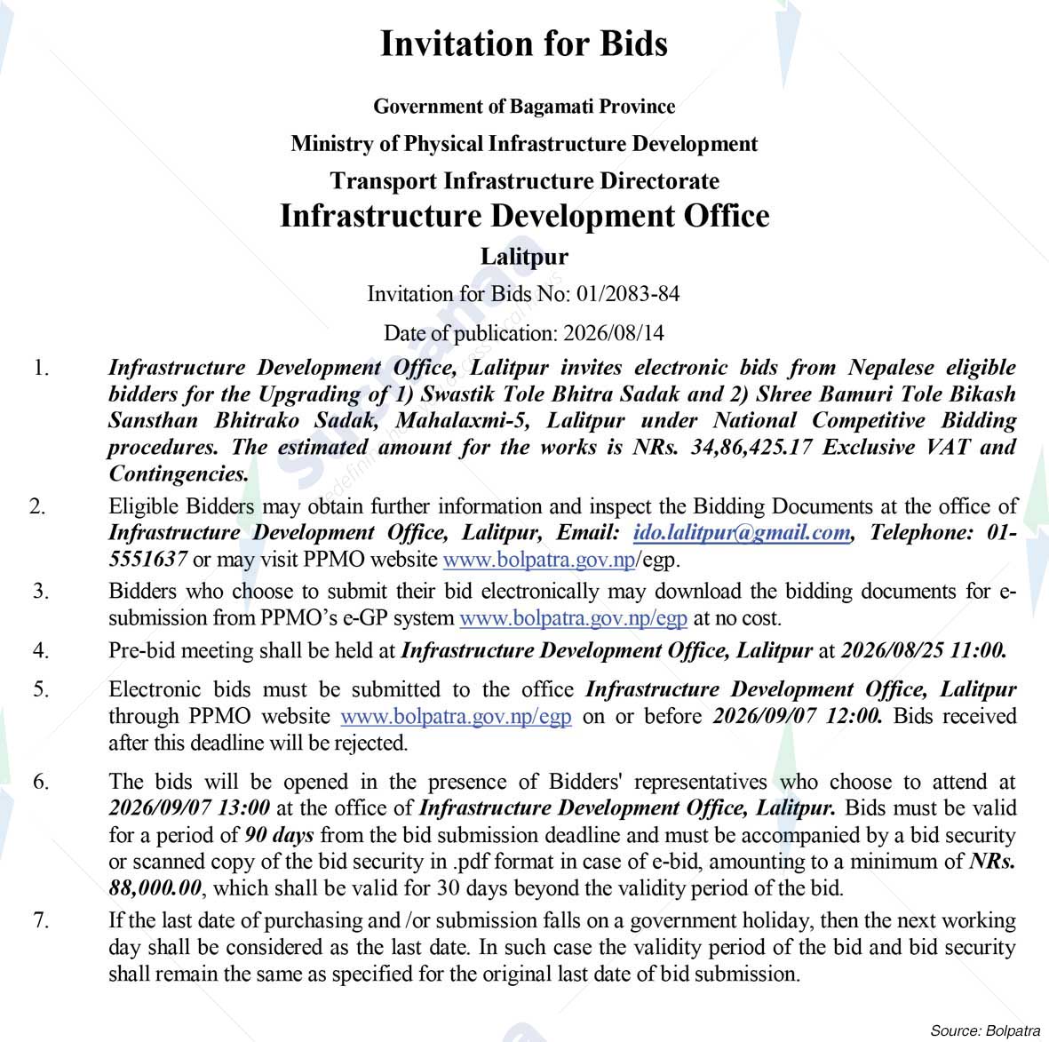 Infrastructure Development Office, Lalitpur