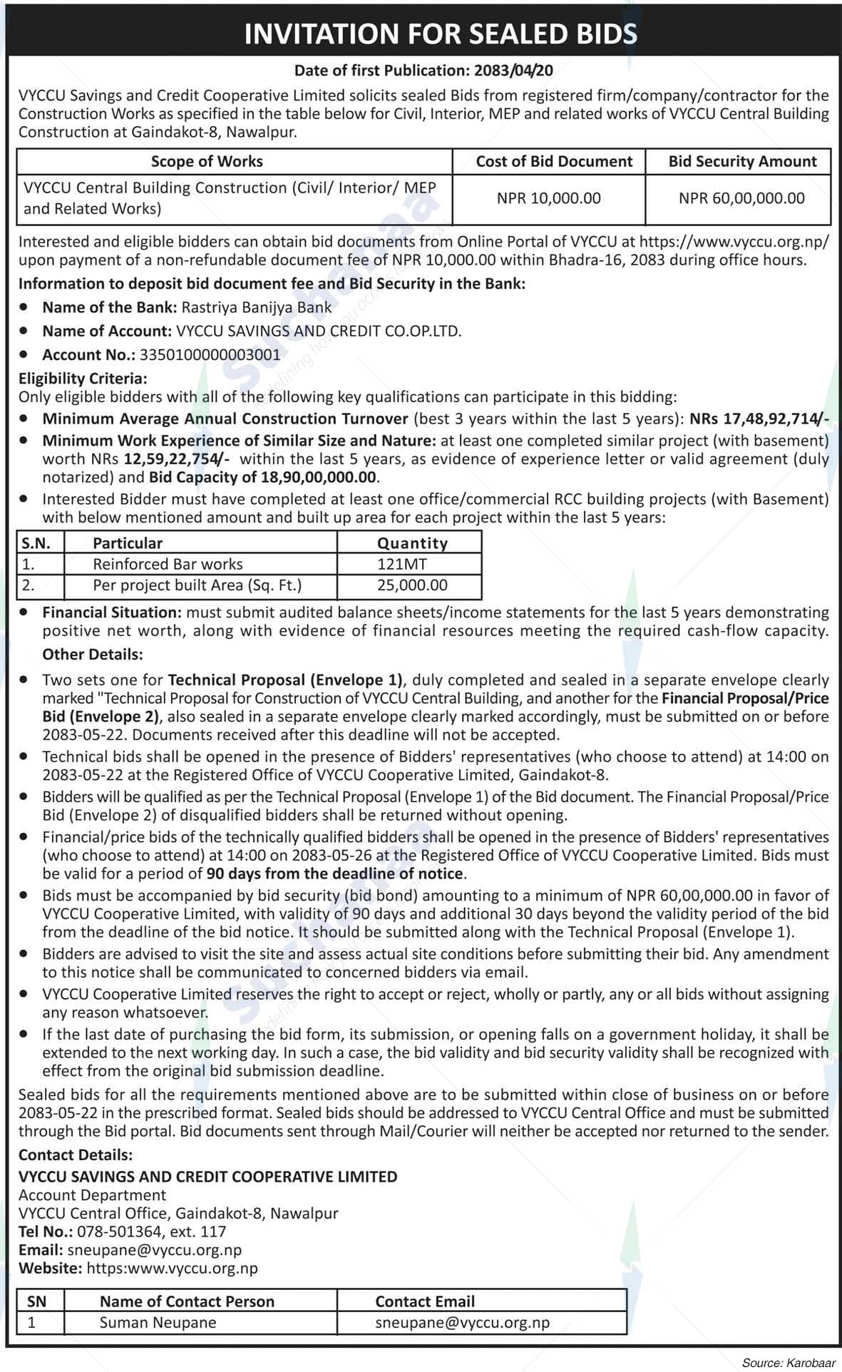 VYCCU Saving and Credit Cooperative Limited