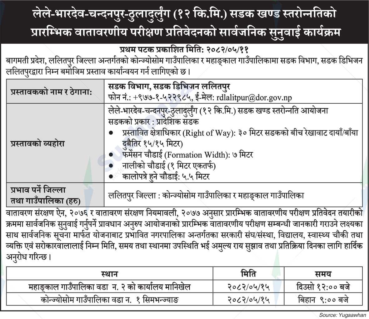 Road Division, Lalitpur