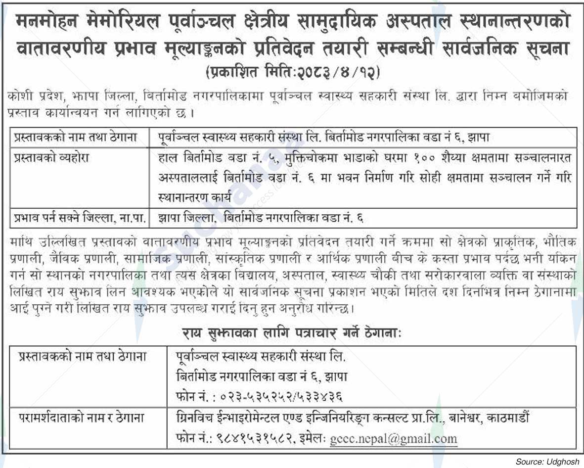 Purbanchal Health Cooperative Society Ltd.