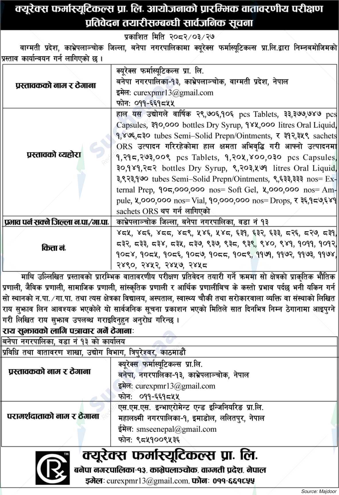 Curex Pharmaceuticals Pvt. Ltd.