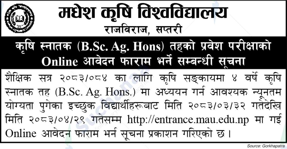 Madhesh Agricultural University