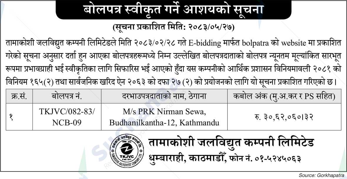 Upper Tamakoshi Hydropower Limited