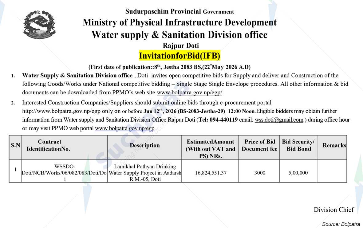 Water Supply & Sanitation Division Office, Doti