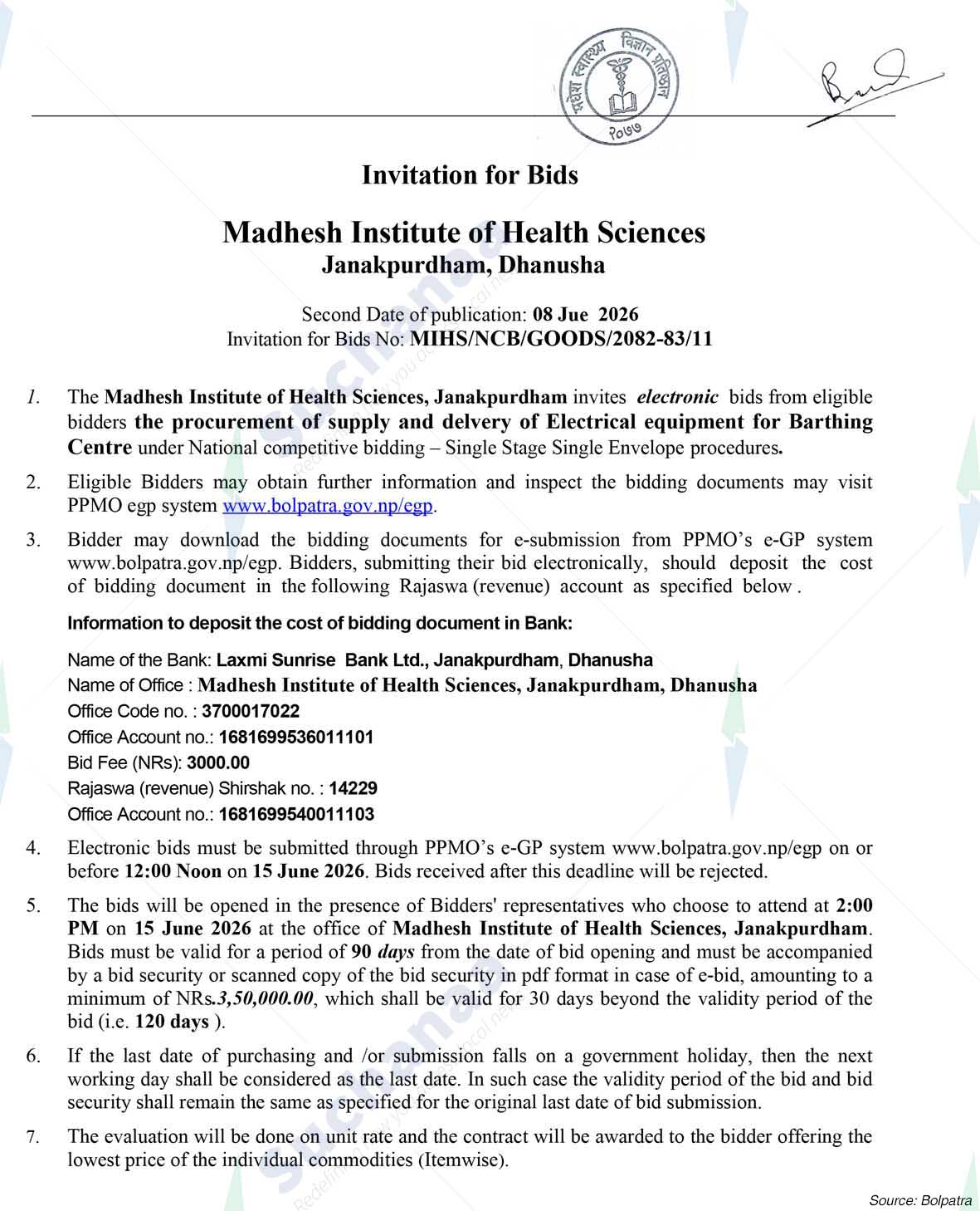 Madhesh Institute of Health Sciences (MIHS)