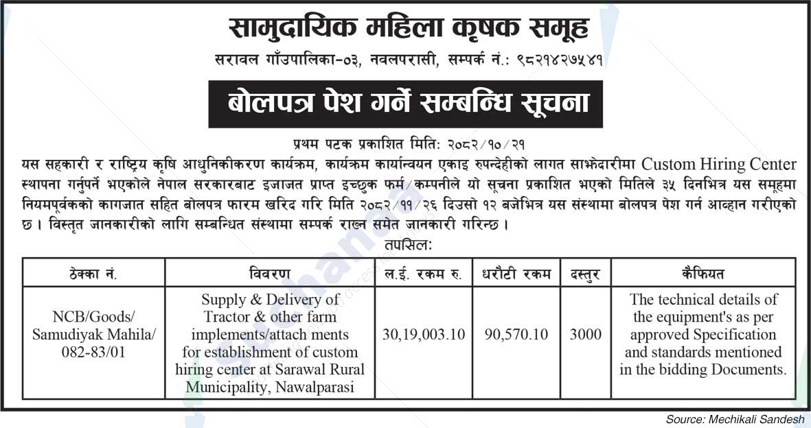 Samudayik mahila Krishak Samuha, Nawalparasi