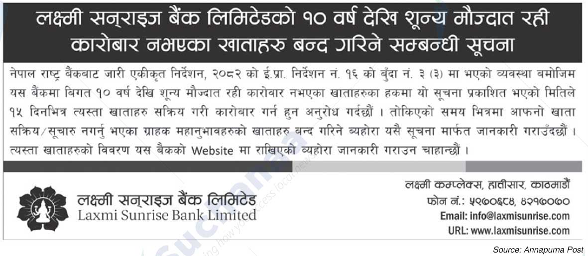 Laxmi Sunrise Bank Limited