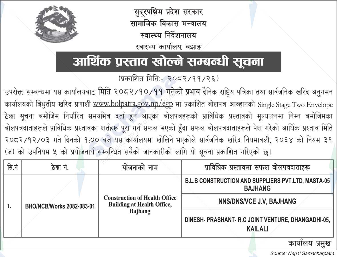 Health Office, Bajhang