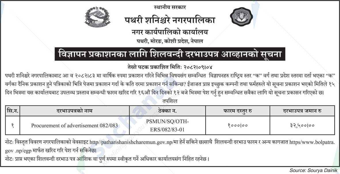 Pathari Shanischare Municipality