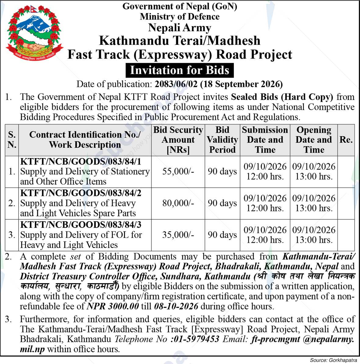 Kathmandu Terai/Madhesh Fast Track (Expressway) Road Project