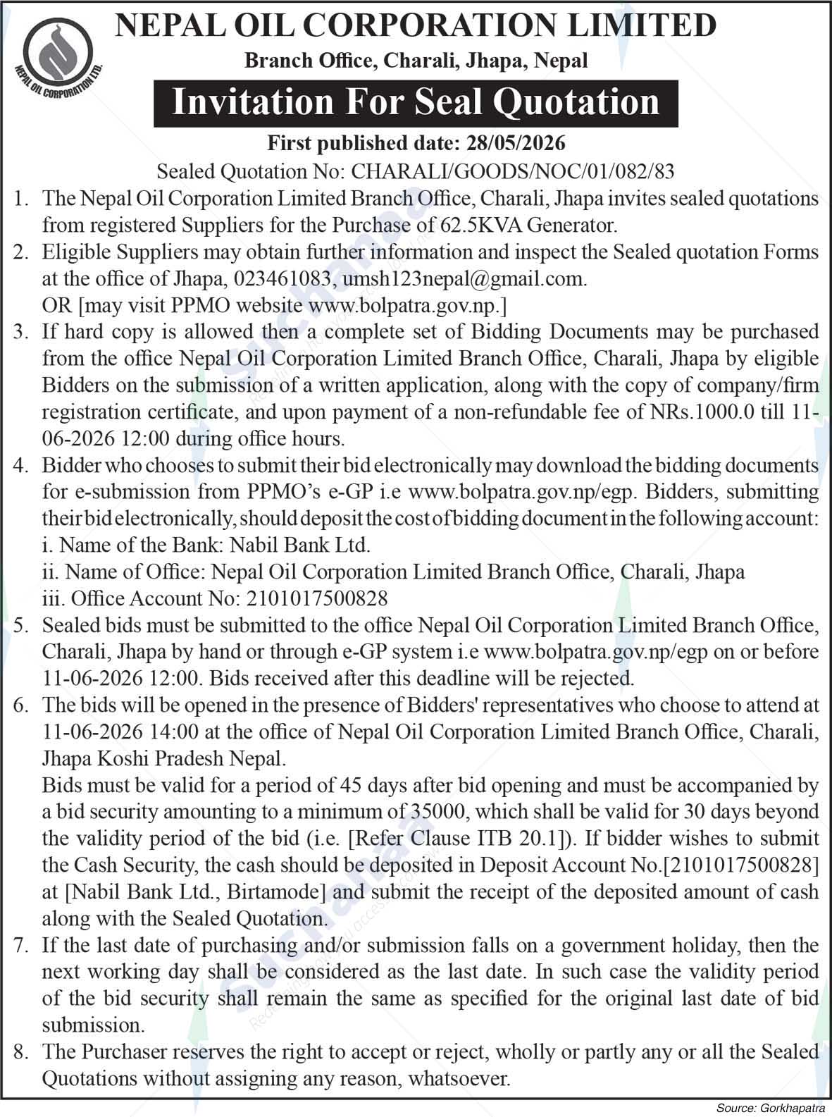 Nepal Oil Corporation Limited