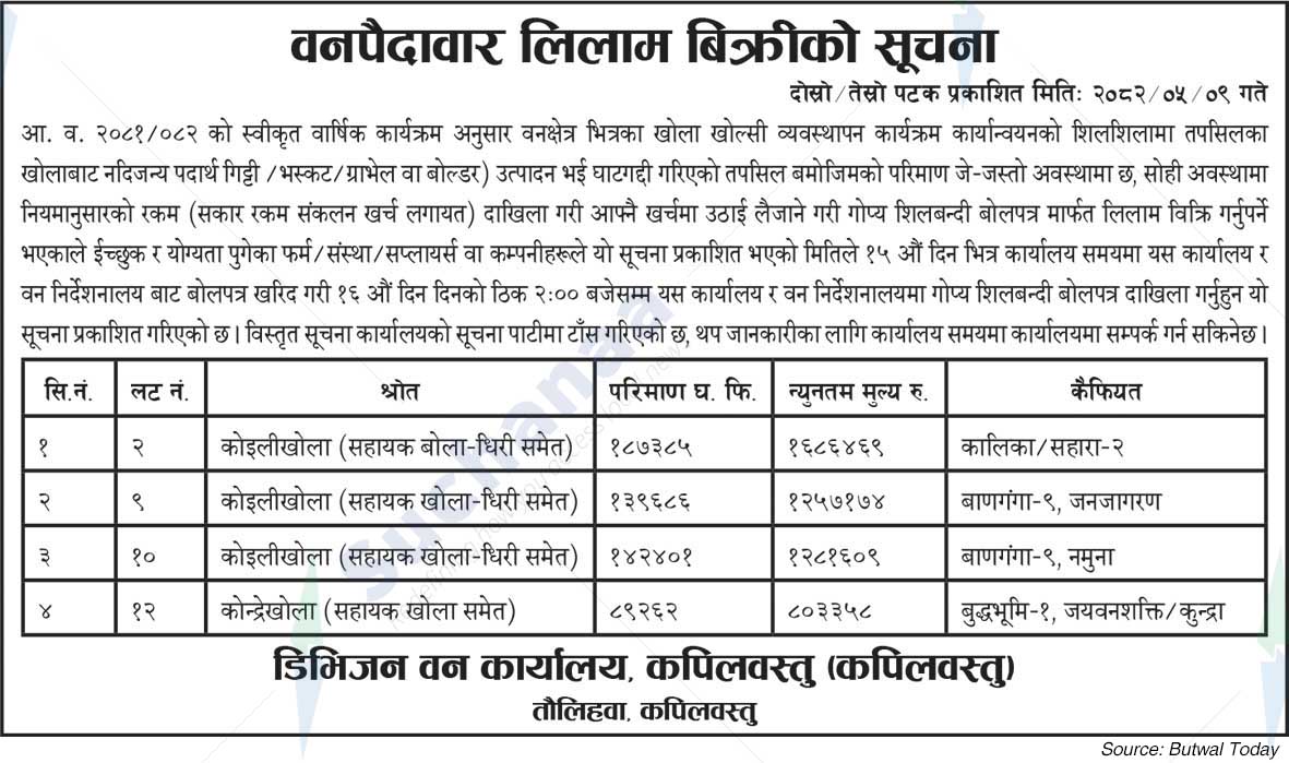 Division Forest Office, Kapilvastu