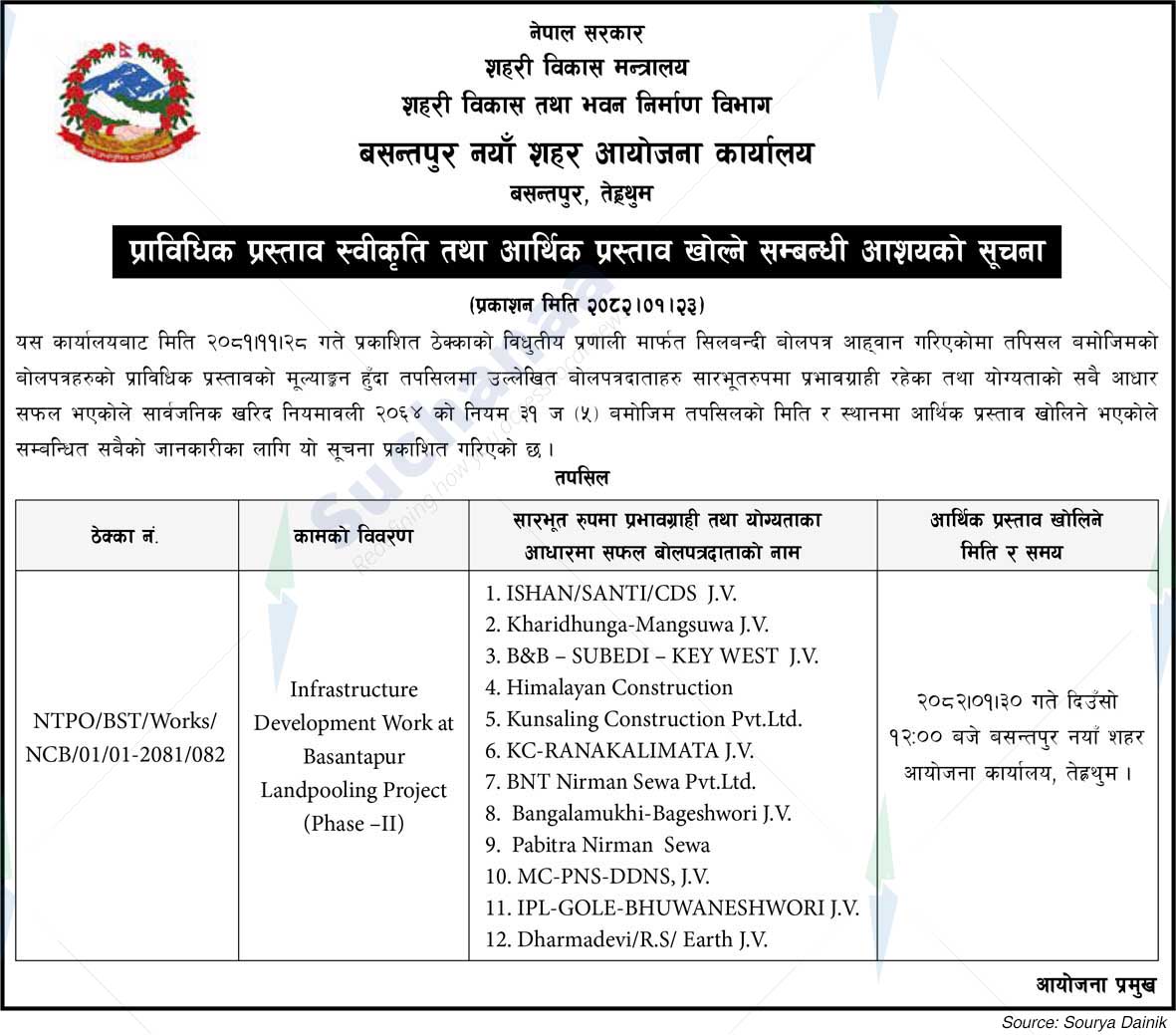 New Town Project Office, Basantpur