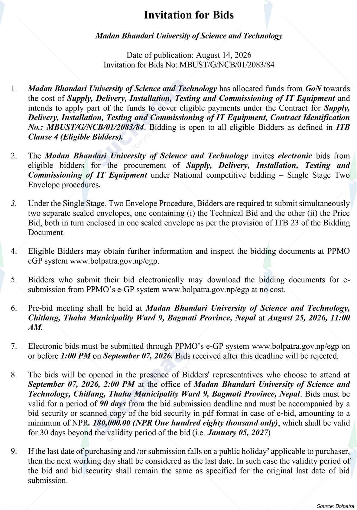 Madan Bhandari University of Science and Technology