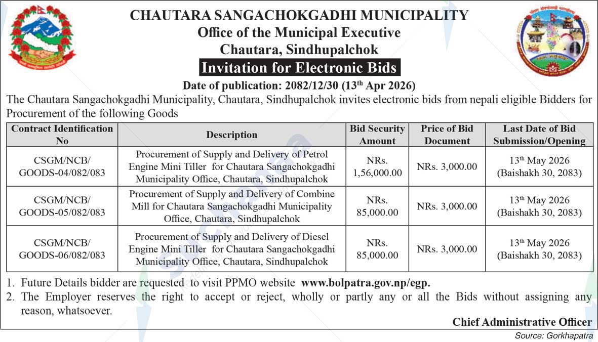 Chautara Sangchokgadhi Municipality