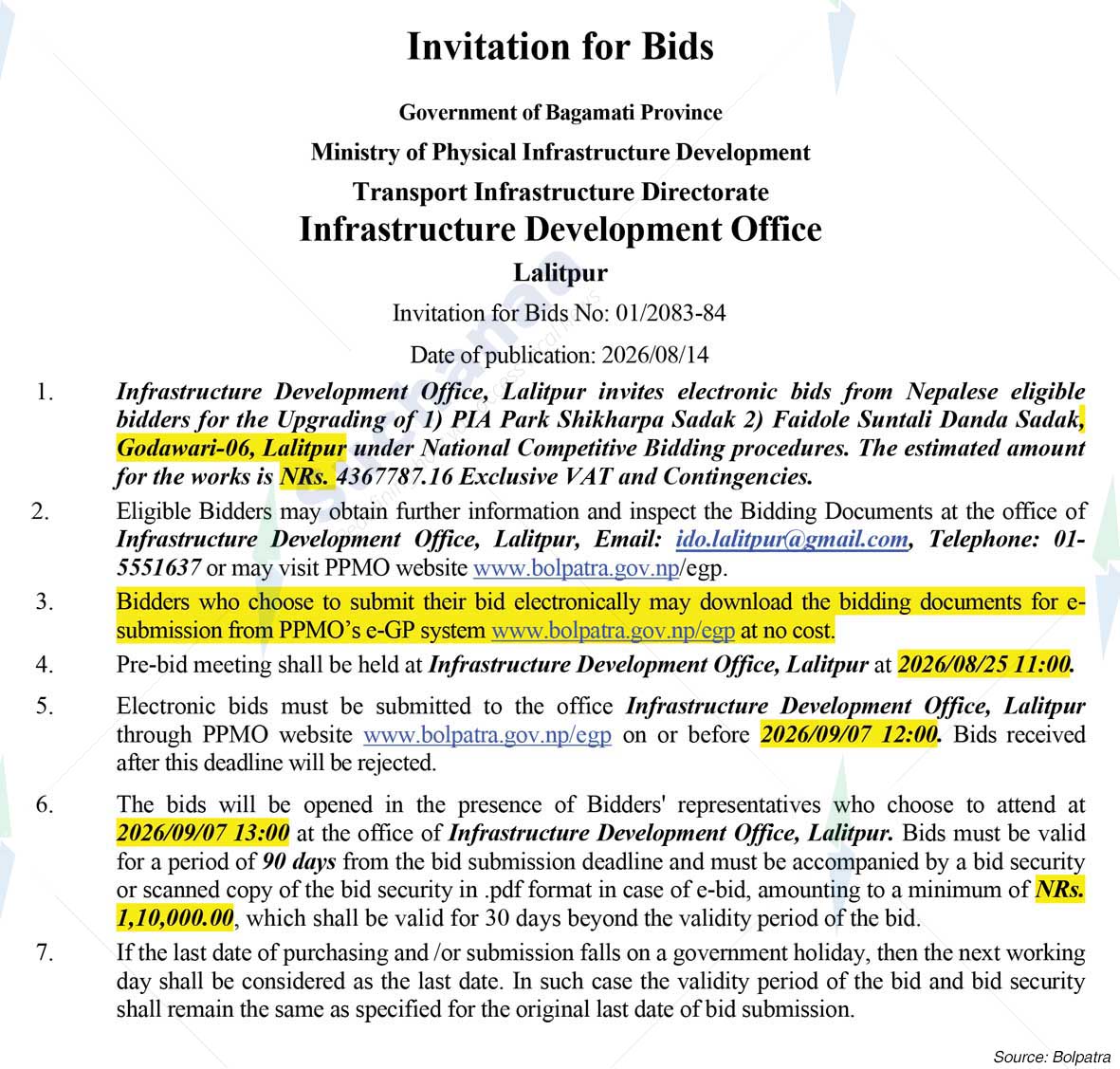 Infrastructure Development Office, Lalitpur