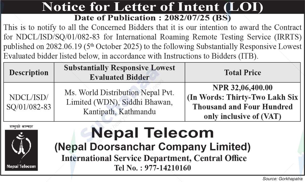 Nepal Doorsanchar Company Limited (NTC)
