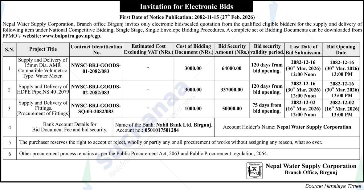 Nepal Water Supply Corporation (NSC)