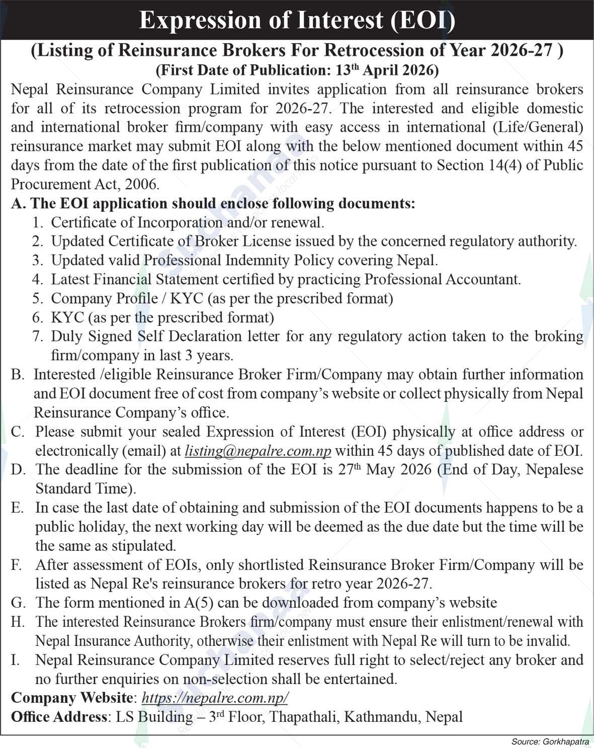 Nepal Reinsurance Company Limited