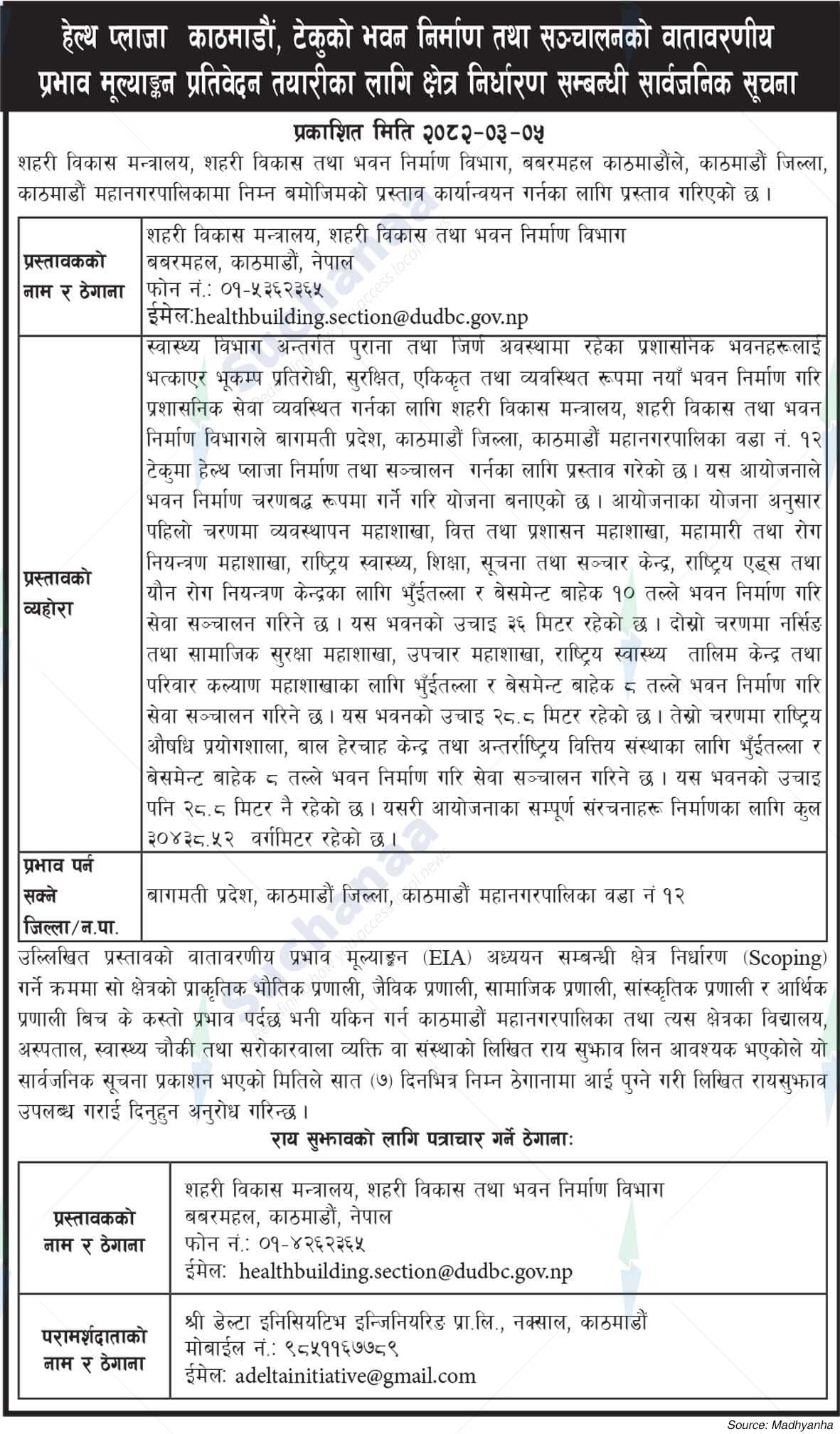 Department of Urban Development and Building Construction