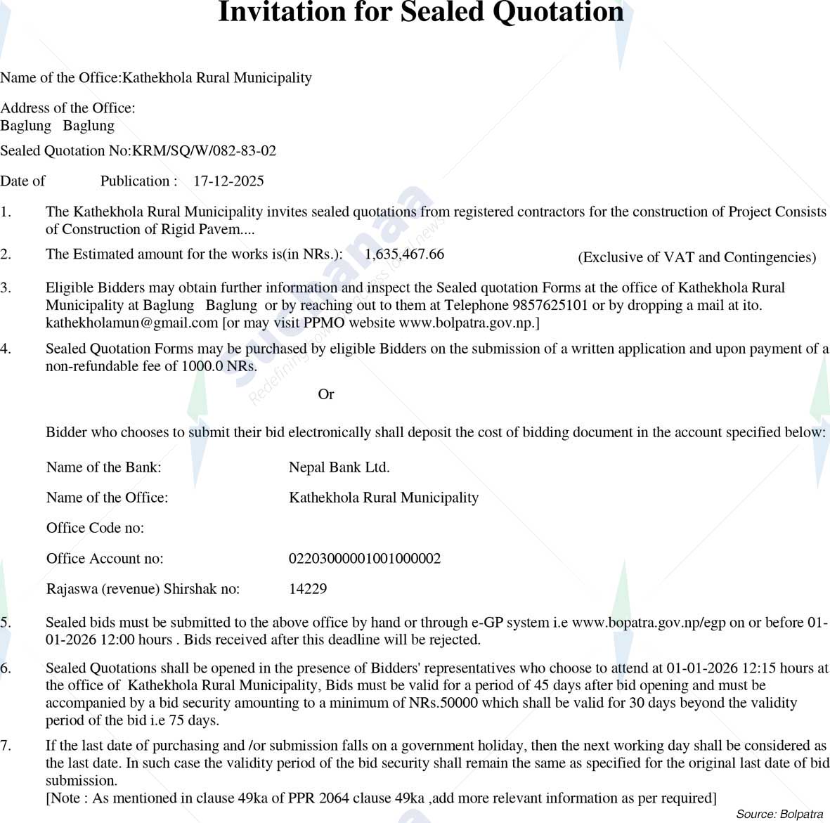 Kathekhola Rural Municipality