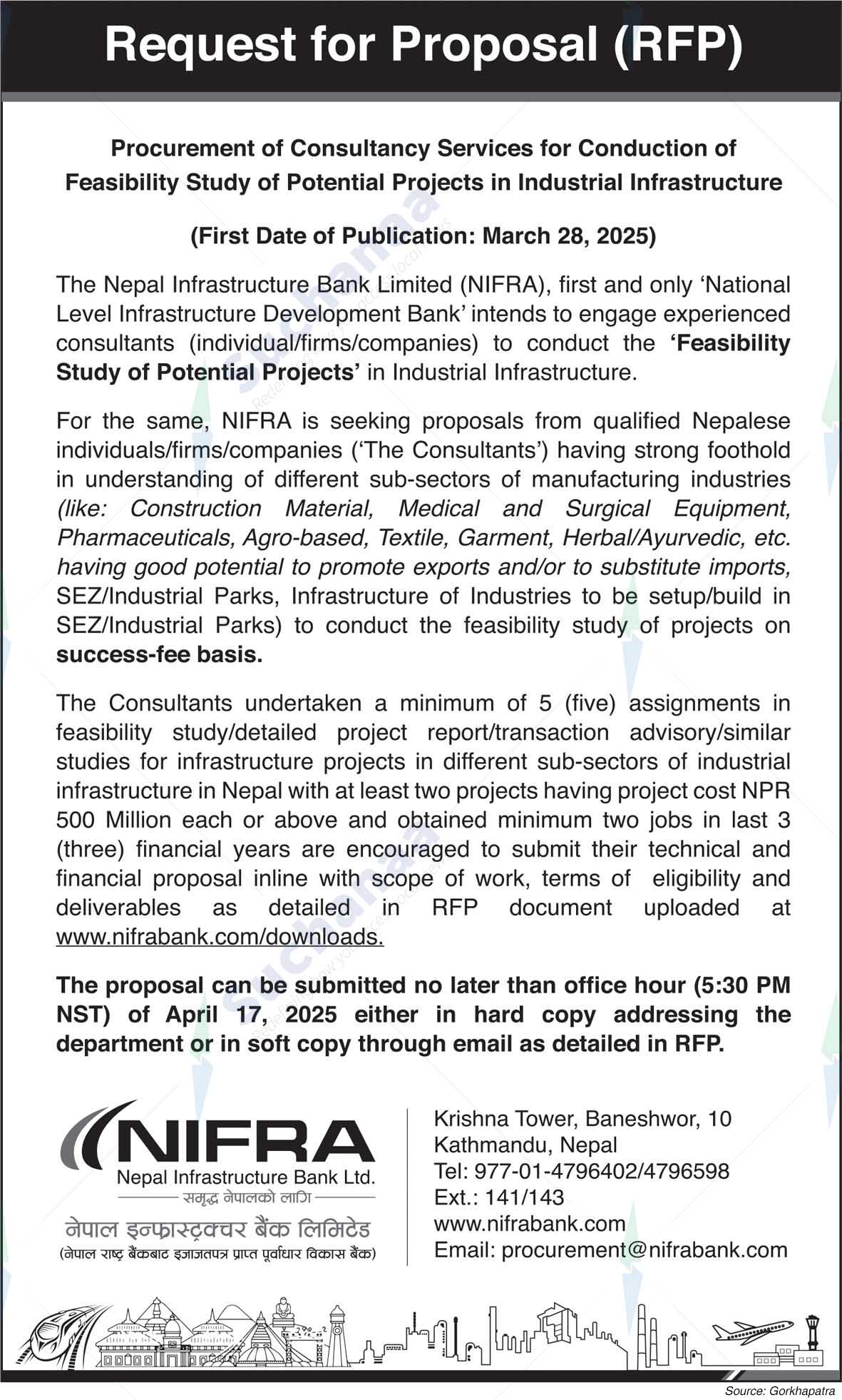 Nepal Infrastructure Bank Ltd. (NIFRA)