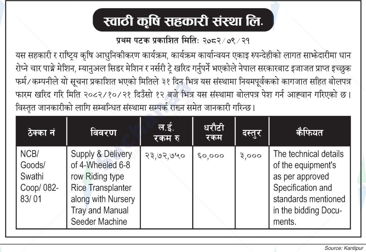 Swathi Agricultural Cooperative Society Ltd.