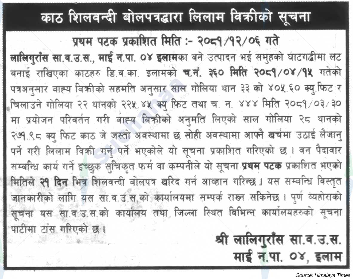 Shree Laliguras Saa.Wa.Wo.Sa