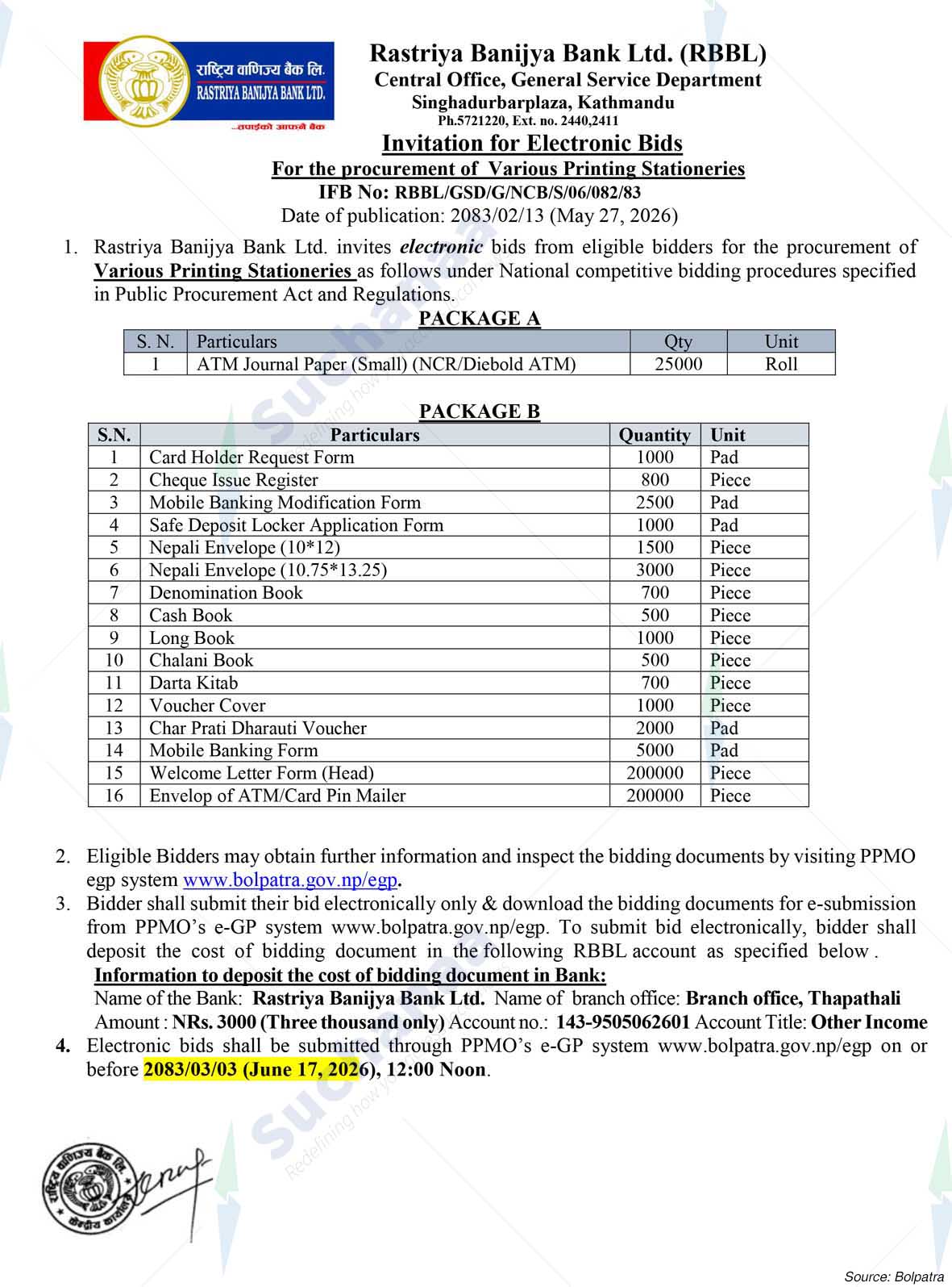 Rastriya Banijya Bank Ltd.