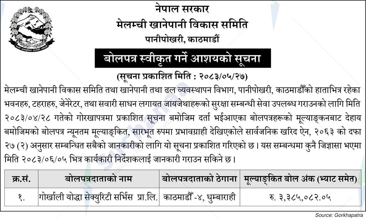 Melamchi Water Supply Development Board