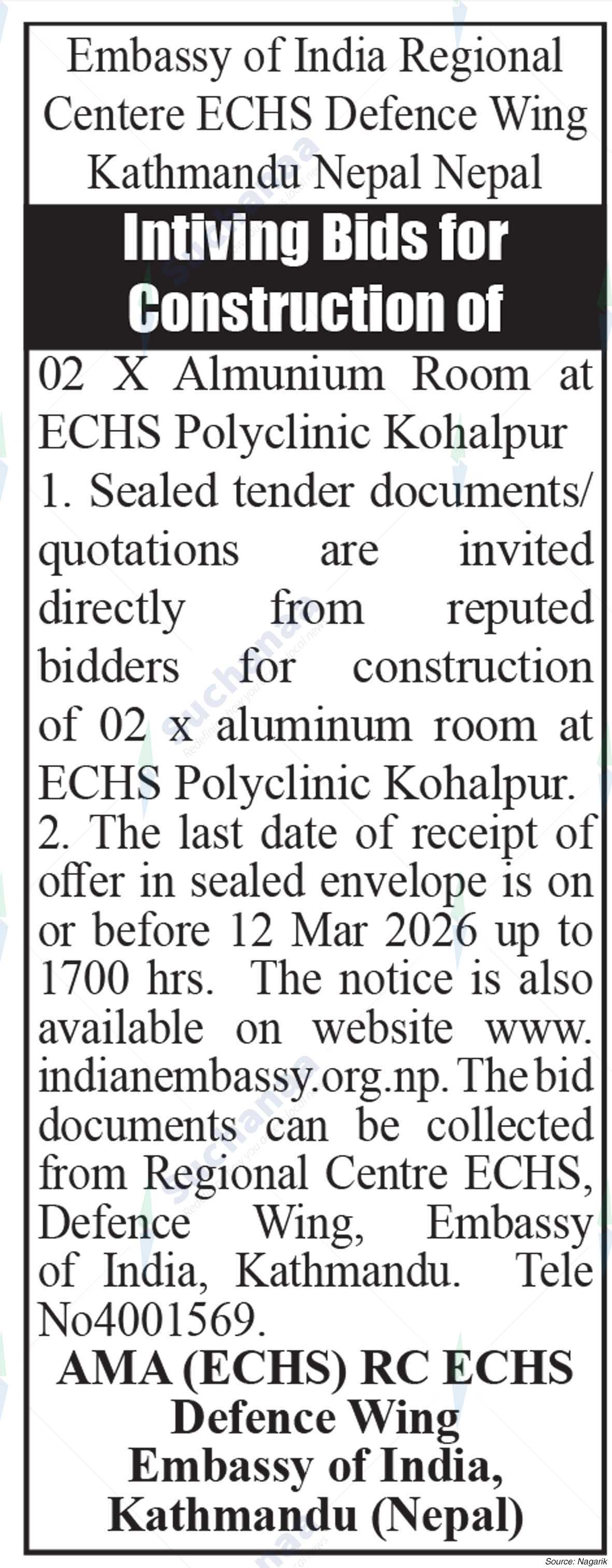 Embassy of India, Defence Wing, Welfare Branch