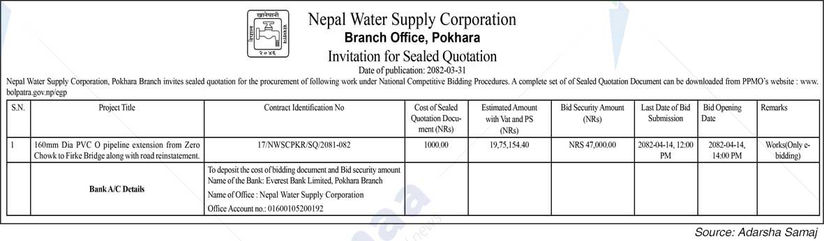 Nepal Water Supply Corporation (NSC)
