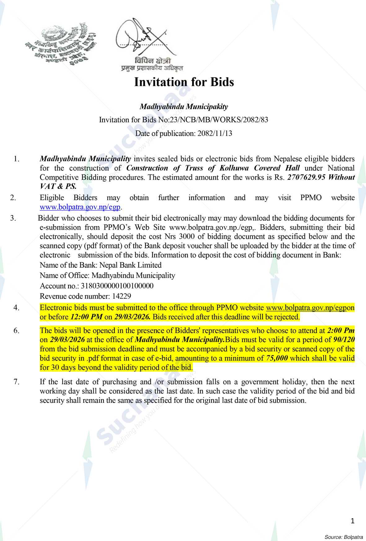 Madhyabindu Municipality