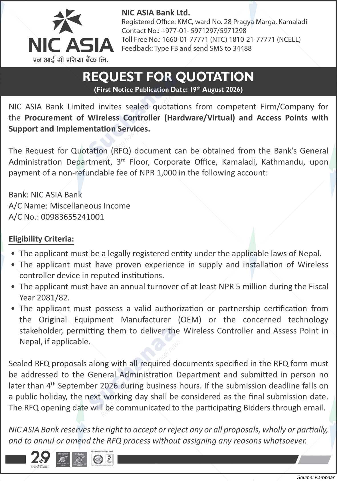 NIC Asia Bank Limited