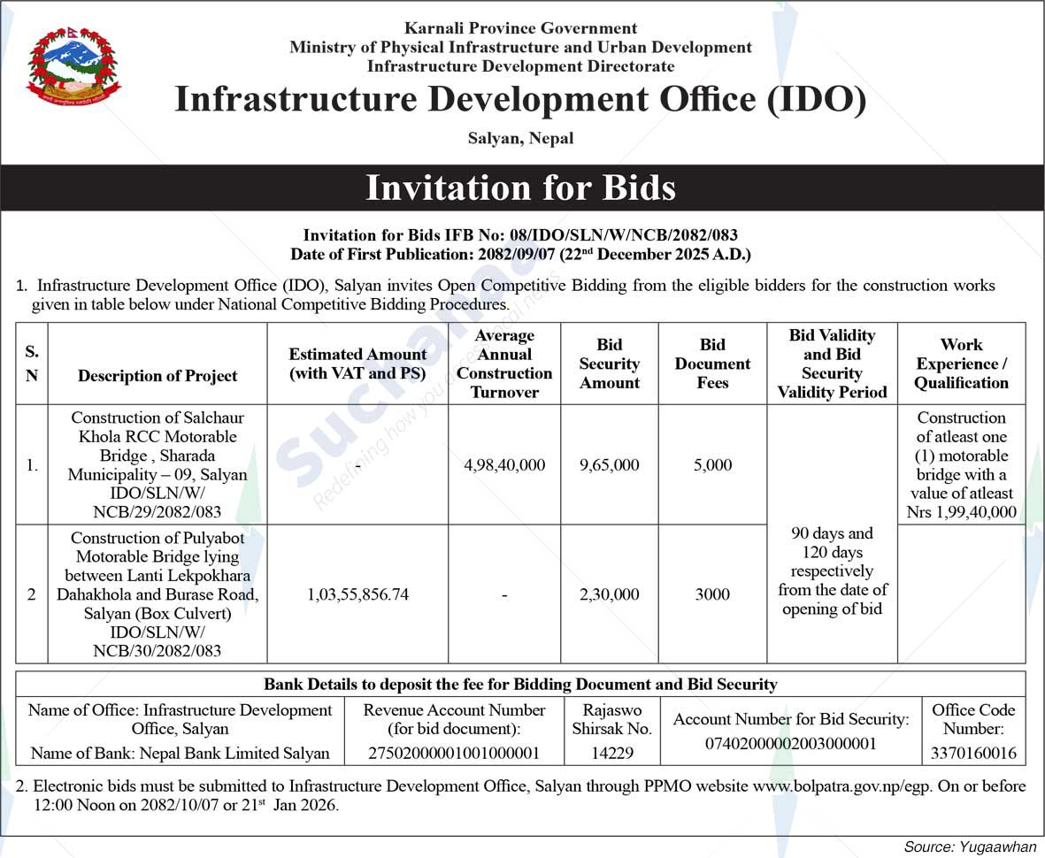 Infrastructure Development Office (IDO), Salyan