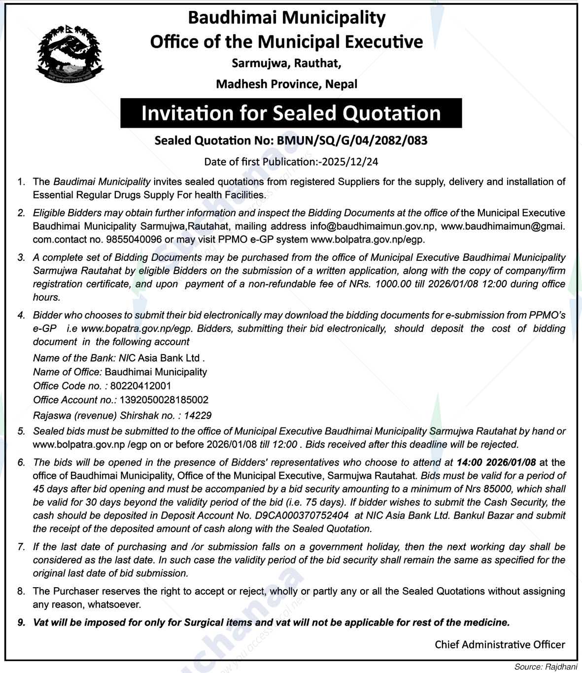 Baudhimai Municipality