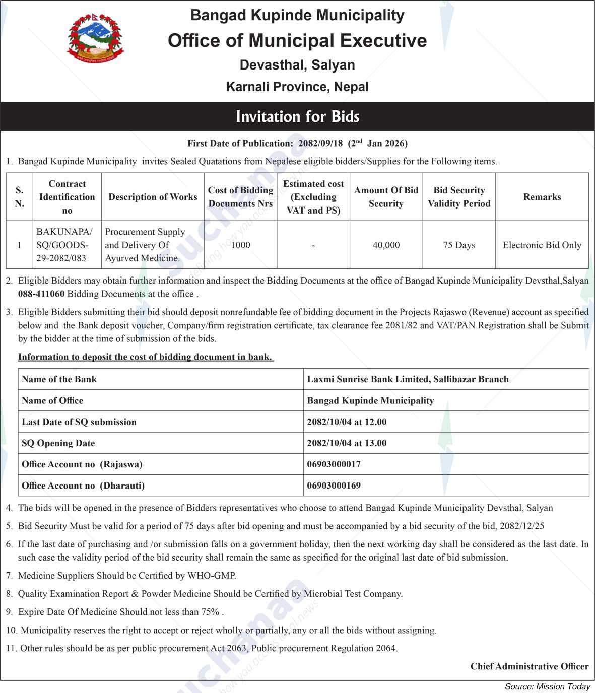 Bangad Kupinde Municipality