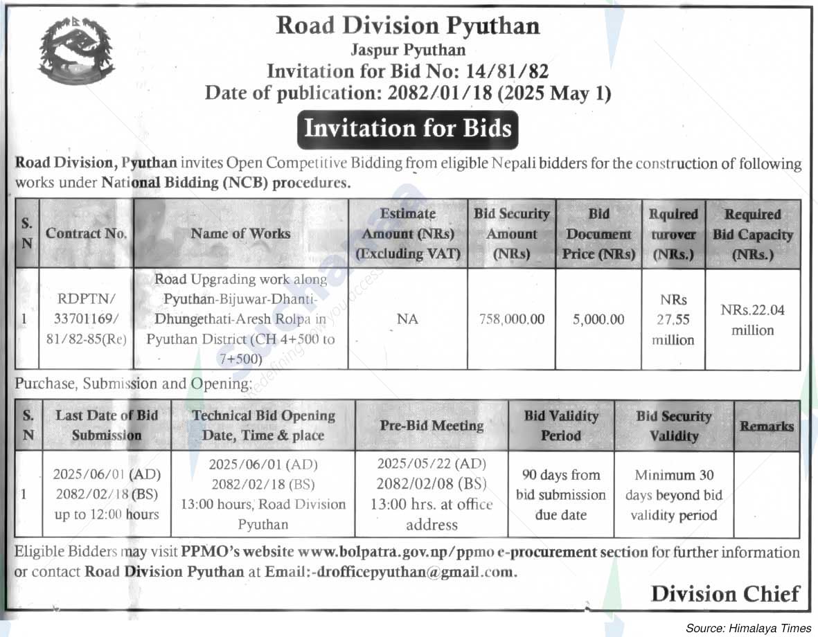Road Division Pyuthan