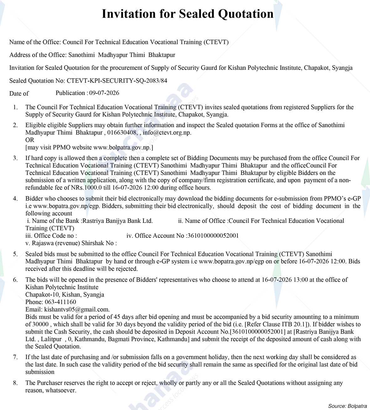 Council for Technical Education and Vocational Training (CTEVT)