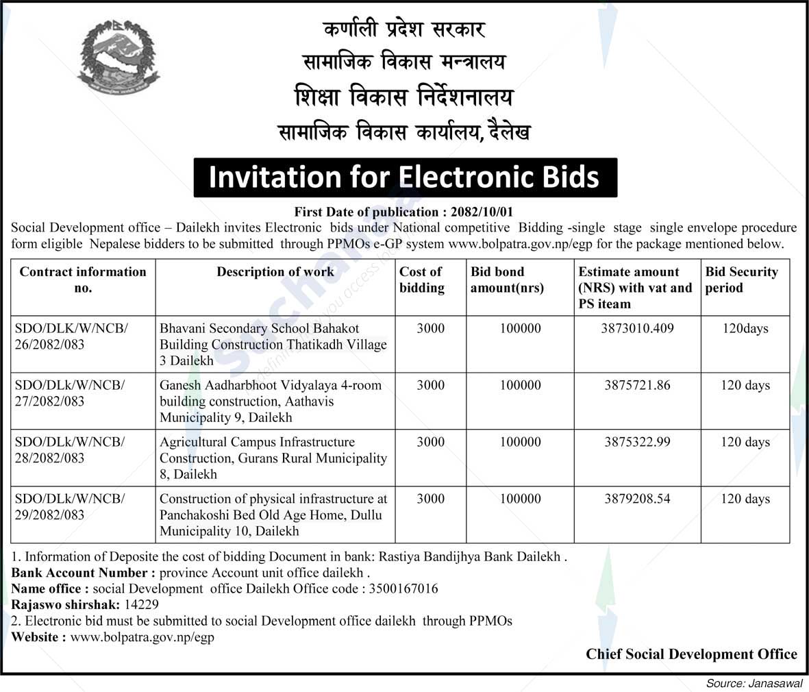 Social Development Office, Dailekh