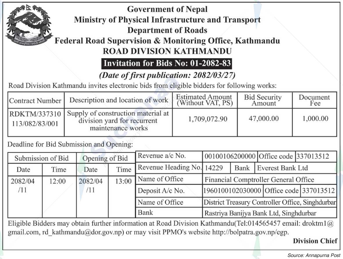 Road Division, Kathmandu