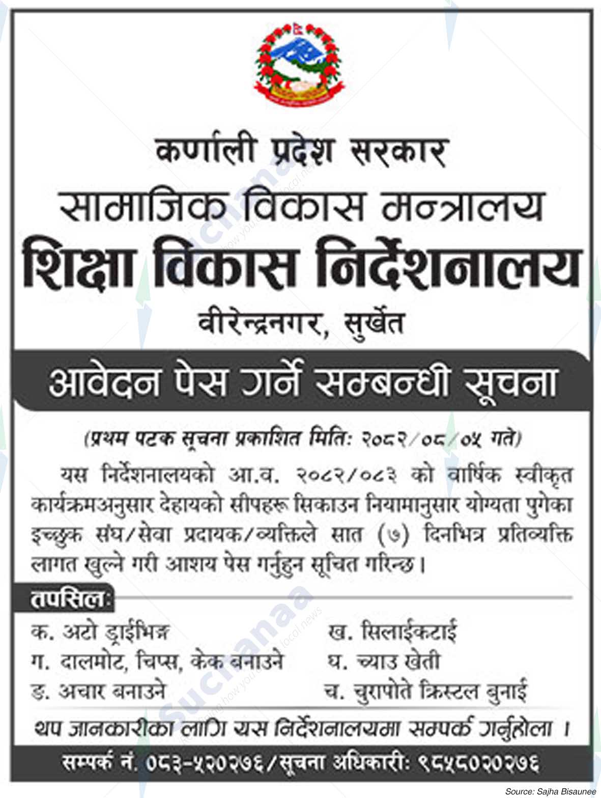 Ministry of Social Development, Karnali