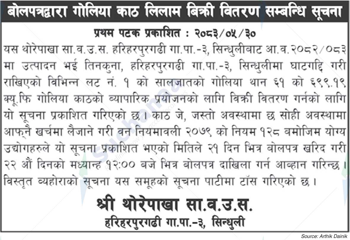 Shree Thorepakha Saa.Wa.Wo.Sa.