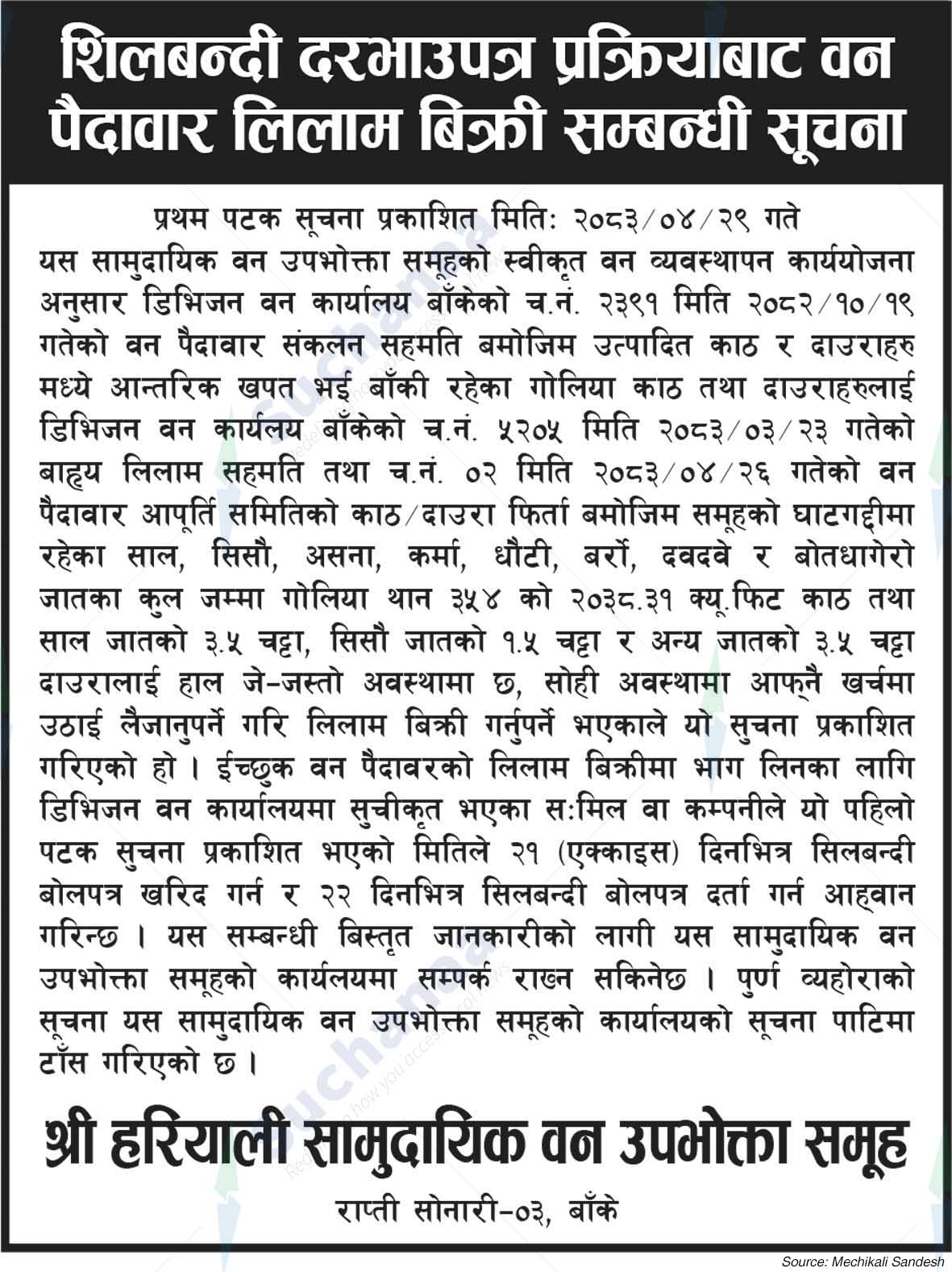 Shree Hariyali Saa.Wa.Wo.Sa.
