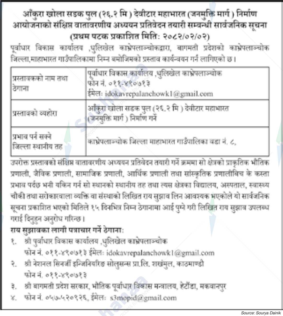 Infrastructure Development Office