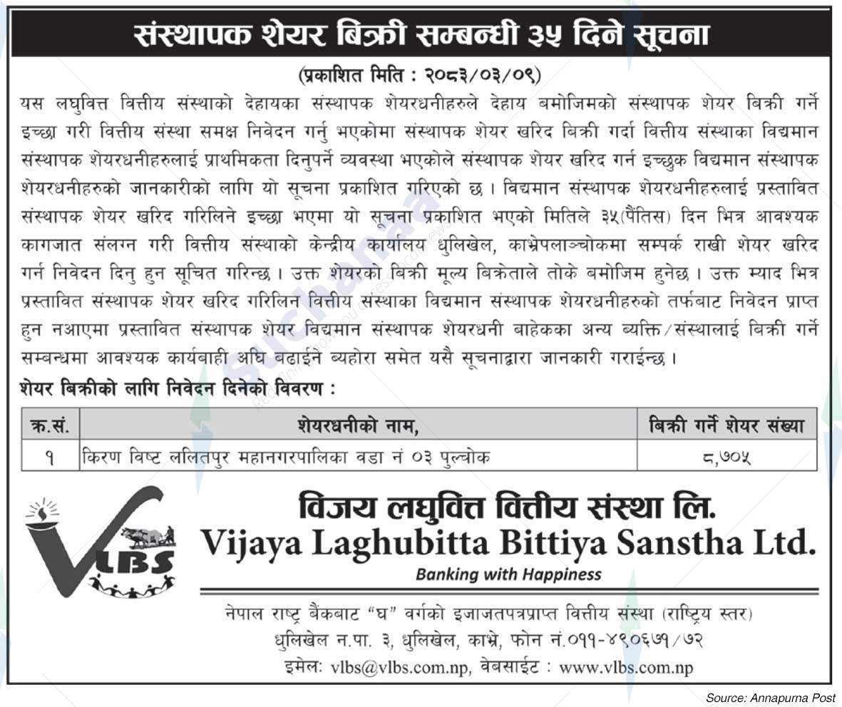 Vijaya Laghubitta Bittiya Sanstha Limited