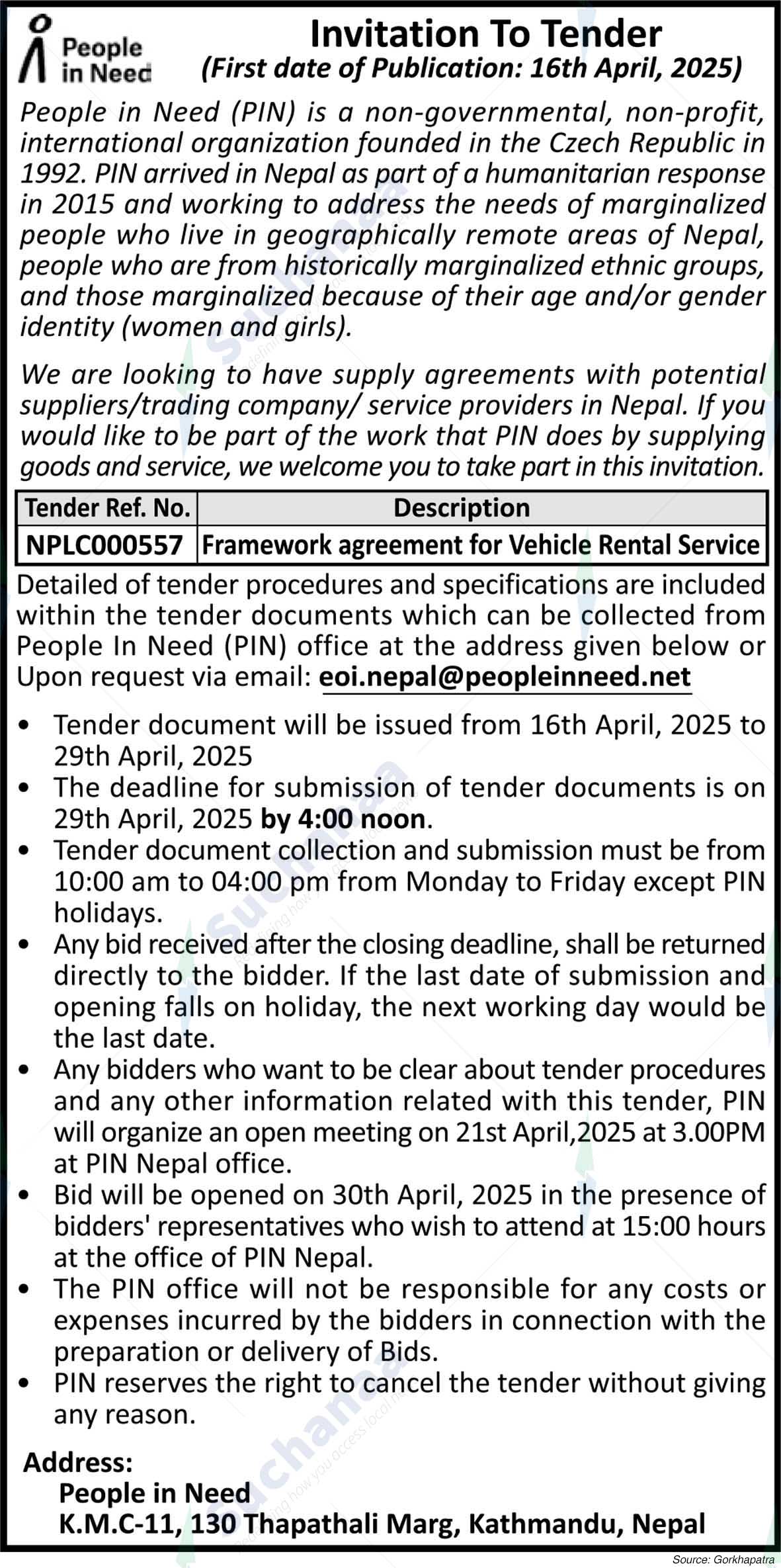 People in Need (PIN)